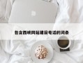 宜阳包含西峡网站建设电话的词条